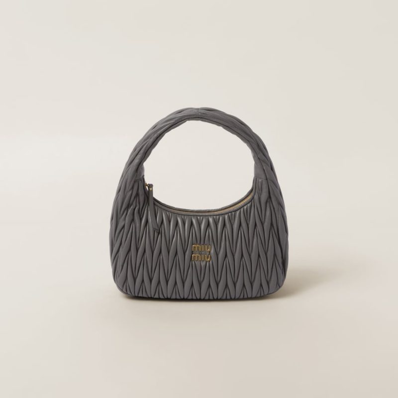 Large wander matelassé nappa leather hobo bag