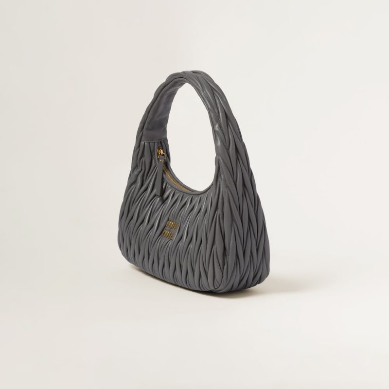 Large wander matelassé nappa leather hobo bag - Image 3