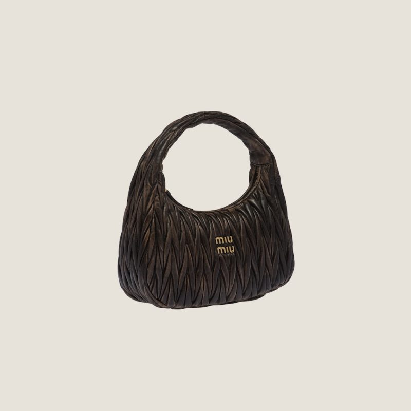 Large wander matelassé nappa leather hobo bag - Image 2