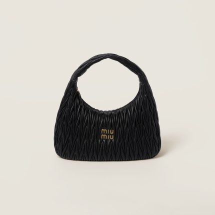Maxi wander matelassé nappa leather hobo bag
