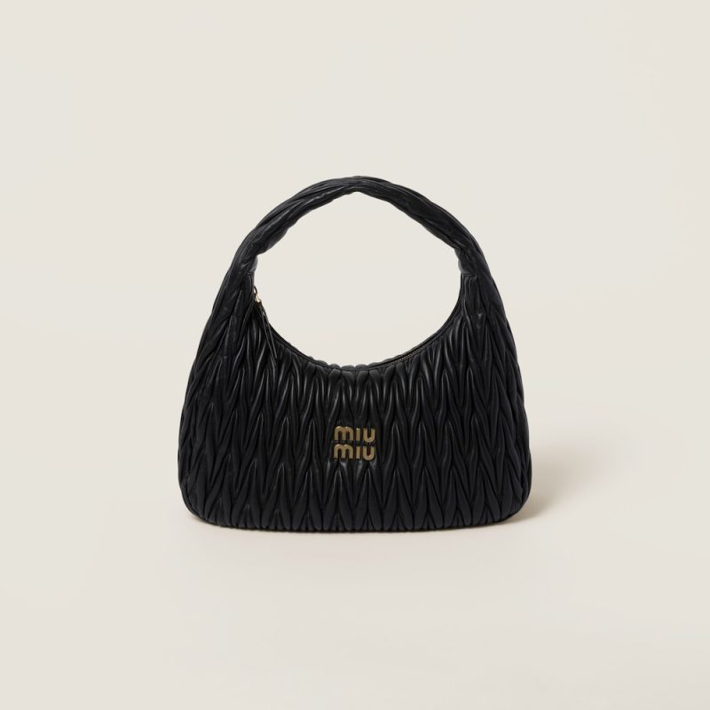Maxi wander matelassé nappa leather hobo bag