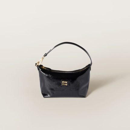 Naplak patent leather pouch