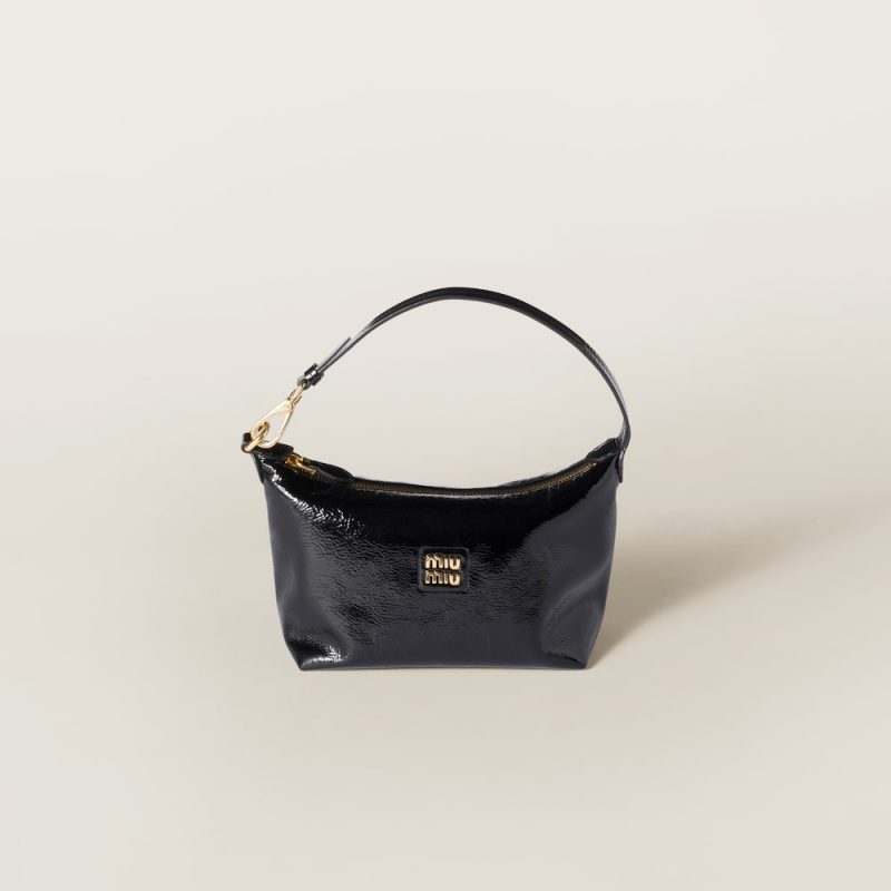 Naplak patent leather pouch