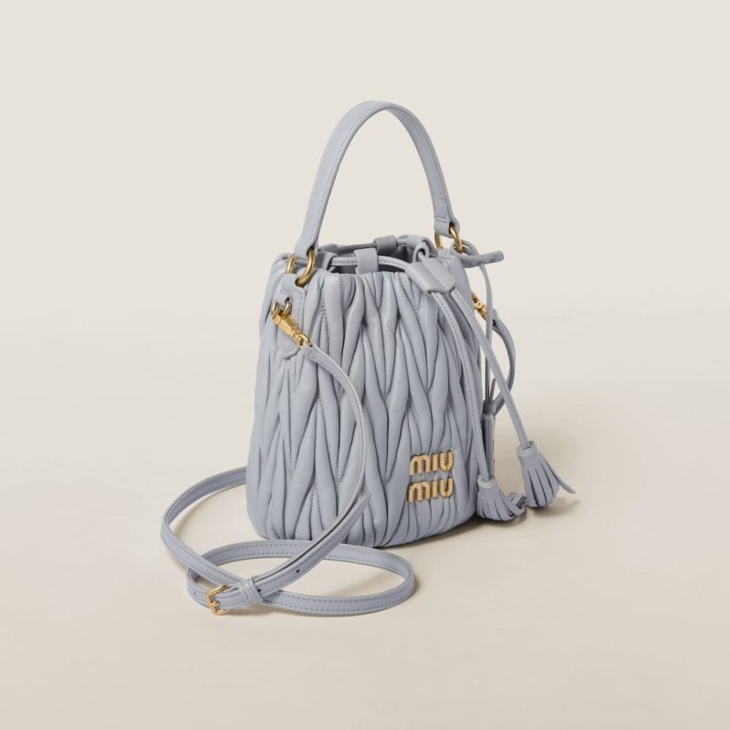 Matelassé nappa leather bucket bag - Image 3