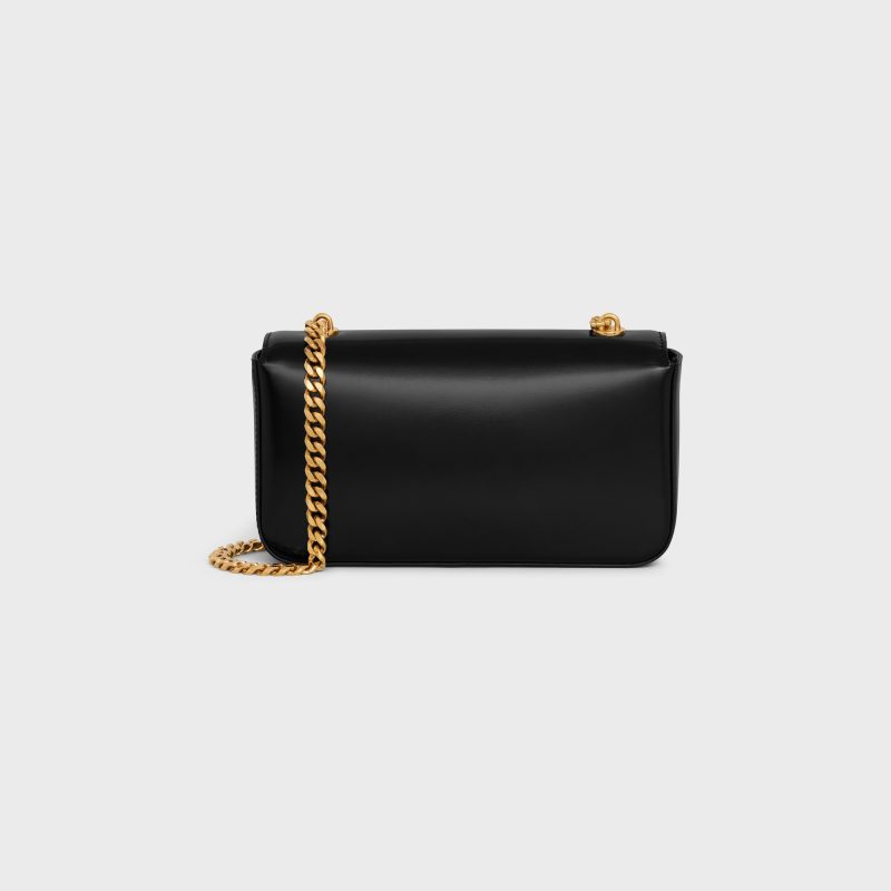 CHAIN SHOULDER BAG CLAUDE WITH STRASS CLOSURE IN SHINY CALFSKIN - Image 3