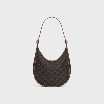 SMALL HELO?SE CUIR TRIOMPHE BAG IN TRIOMPHE CANVAS AND CALFSKIN