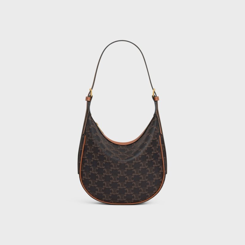 SMALL HELO?SE CUIR TRIOMPHE BAG IN TRIOMPHE CANVAS AND CALFSKIN