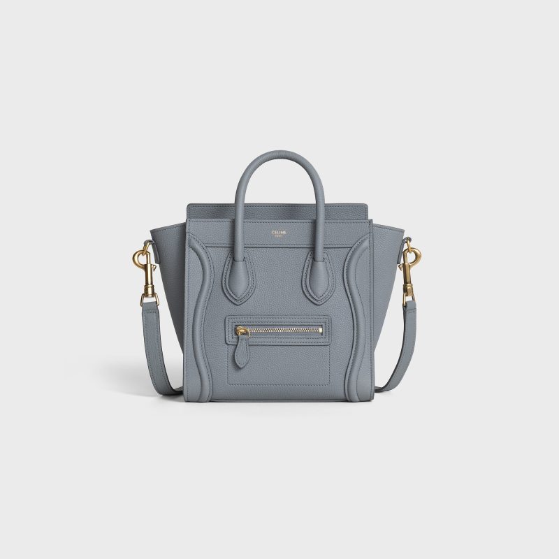 NANO LUGGAGE BAG IN BABY DRUNMED CALFSKIN KOHL