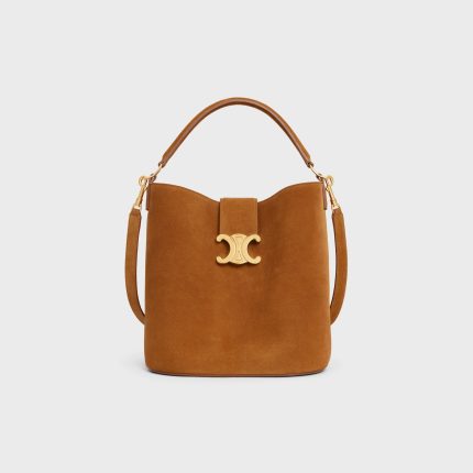MEDIUM LOUISE BAG IN SUEDE CALFSKIN PECAN