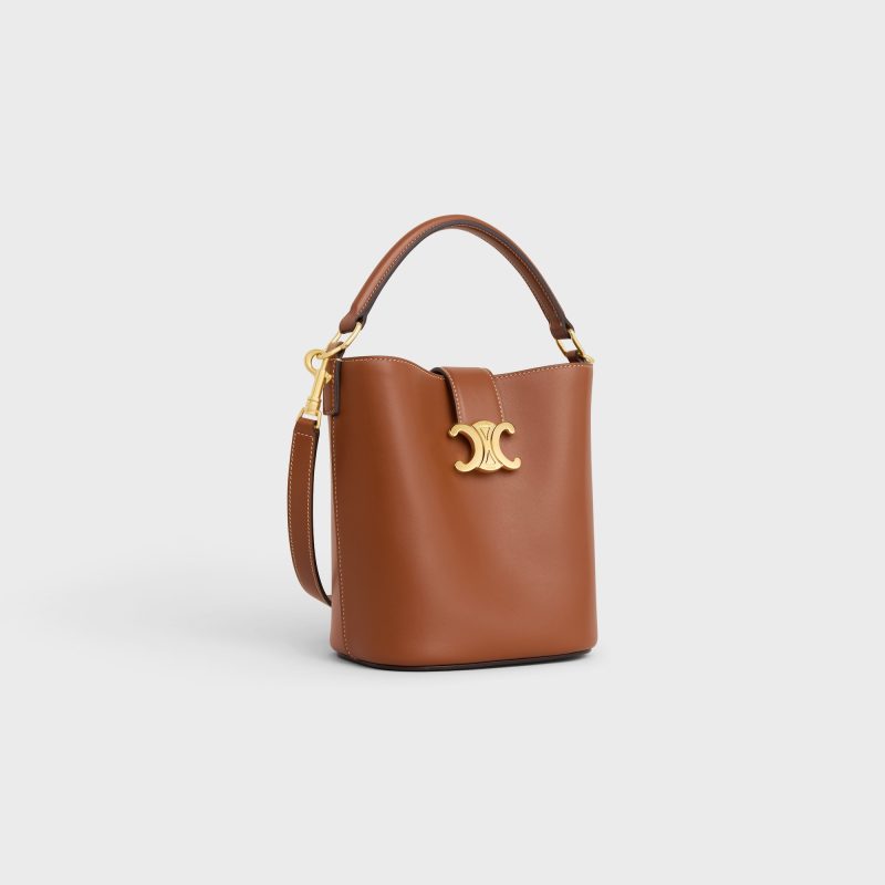SMALL BUCKET LOUISE IN SMOOTH CALFSKIN TAN - Image 2