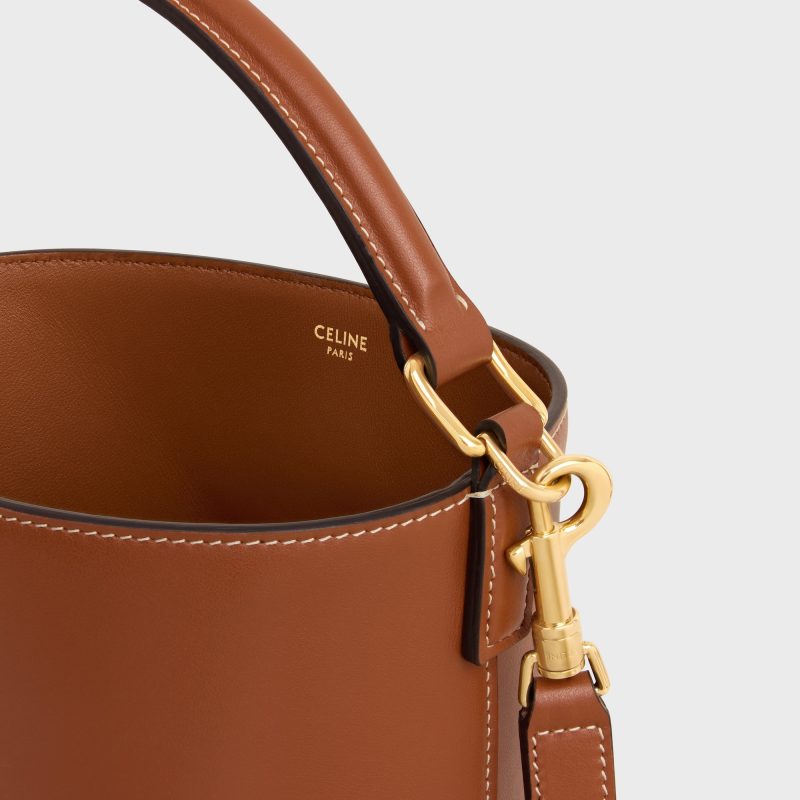 SMALL BUCKET LOUISE IN SMOOTH CALFSKIN TAN - Image 4