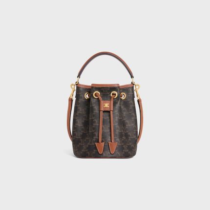 TEEN CLARA BAG IN TRIOMPHE CANVAS AND CALFSKIN TAN