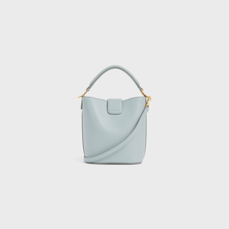 MINI BUCKET LOUISE IN SMOOTH CALFSKIN ICE BLUE - Image 3