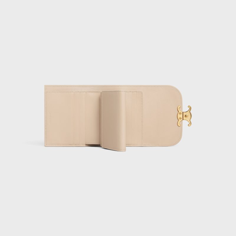 SMALL FLAP WALLER TRIOMPHE IN SHINY CALFSKIN NUDE - Image 4