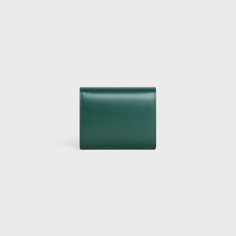 SMALL FLAP WALLER TRIOMPHE IN SHINY CALFSKIN AMAZONE - Image 3
