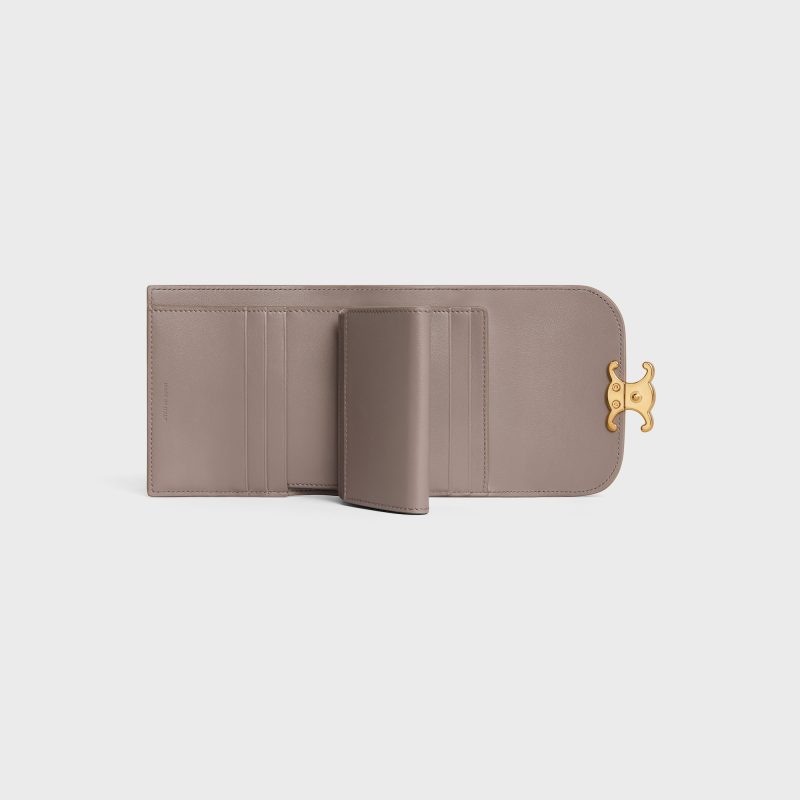 SMALL FLAP WALLER TRIOMPHE IN SHINY CALFSKIN PEBBLE - Image 4