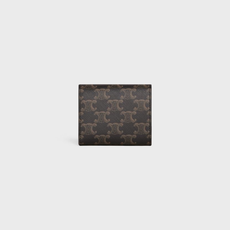 SMALL FLAP WALLET TRIOMPHE IN TRIOMPHE CANVAS TAN - Image 3