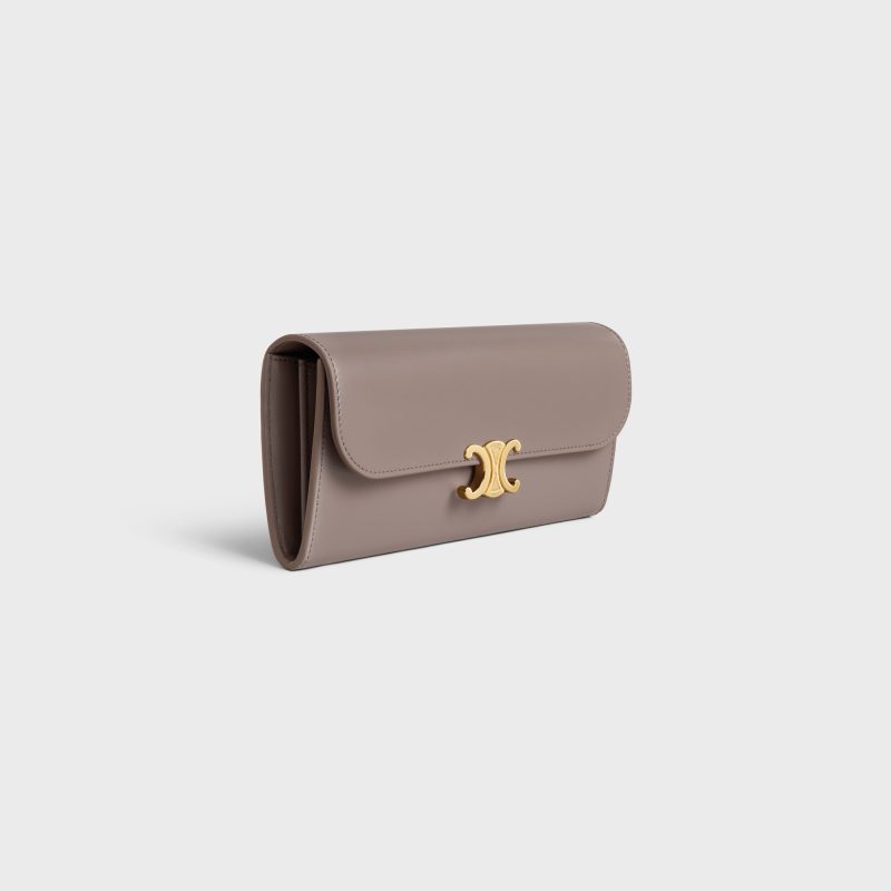 LARGE WALLET TRIOMPHE IN SHINY CALFSKIN PEBBLE - Image 2