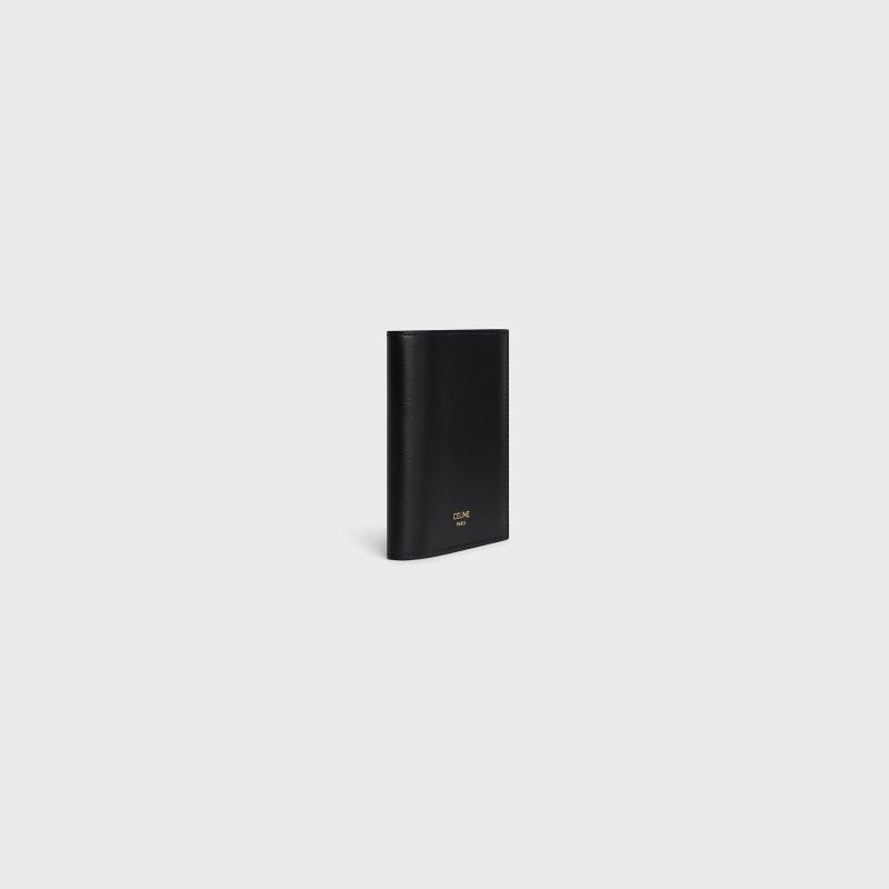 COMPACT WALLET TRIOMPHE CHARMS IN SHINY CALFSKIN BLACK - Image 2