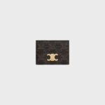 CARD HOLDER TRIOMPHE IN TRIOMPHE CANVAS TAN