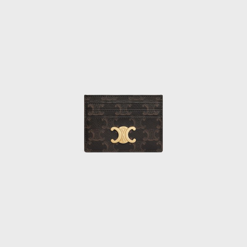 CARD HOLDER TRIOMPHE IN TRIOMPHE CANVAS TAN