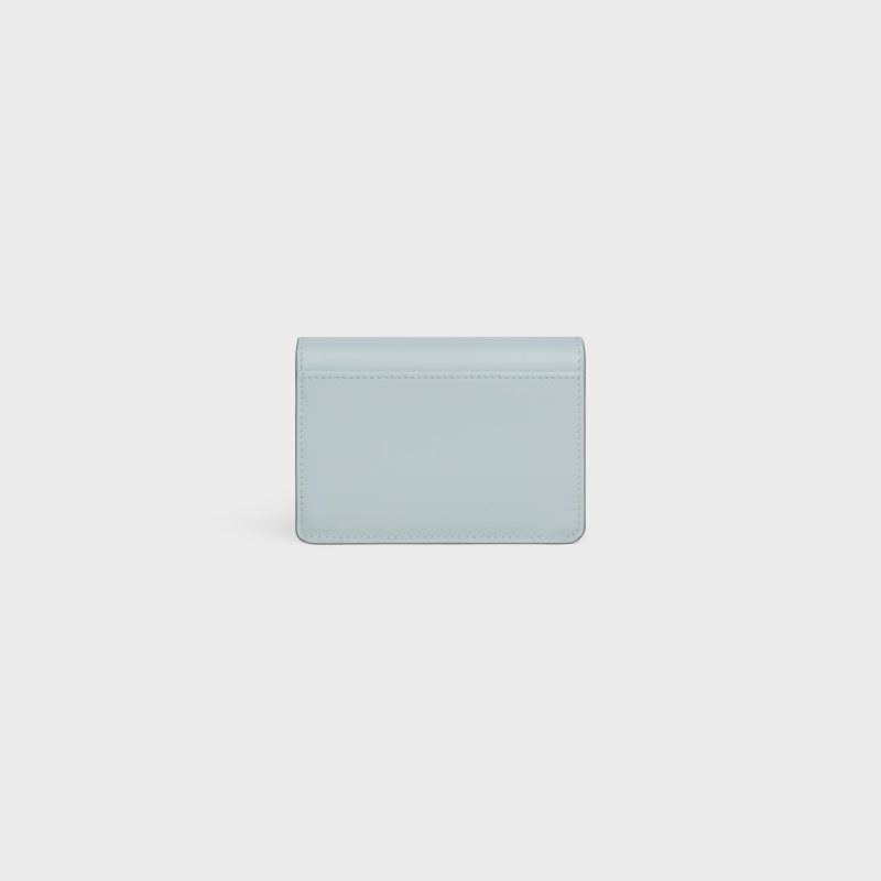 CARD HOLDER WITH FLAP TRIOMPHE IN SHINY CALFSKIN - Image 3