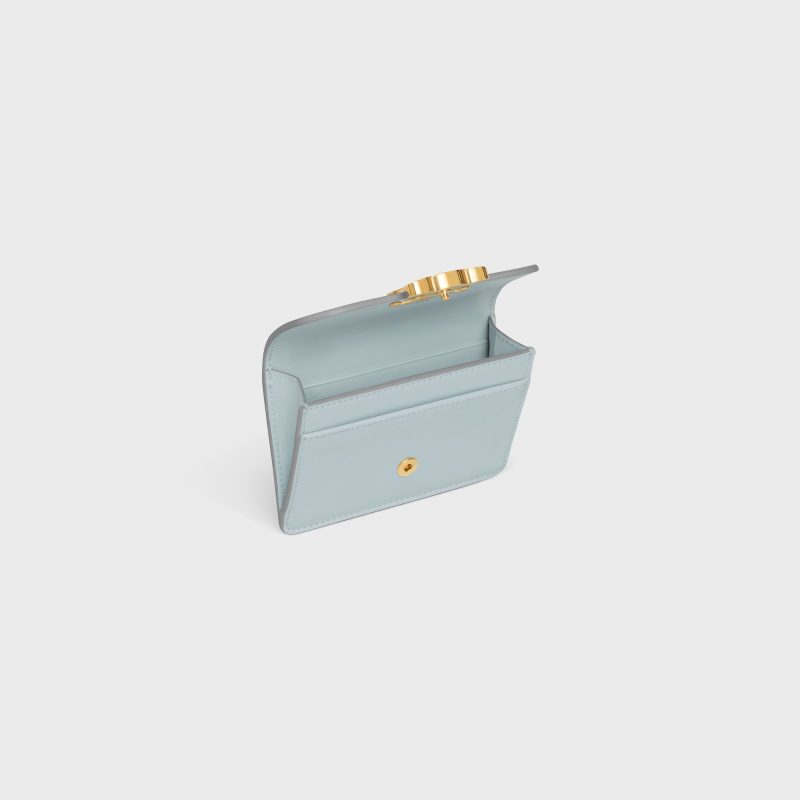 CARD HOLDER WITH FLAP TRIOMPHE IN SHINY CALFSKIN - Image 4
