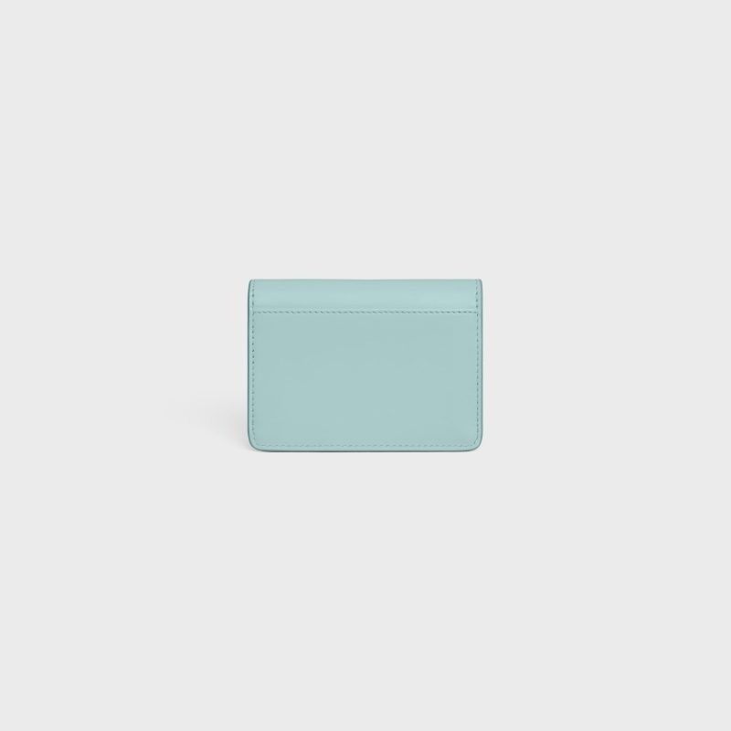 CARD HOLDER WITH FLAP TRIOMPHE IN SHINY CALFSKIN POOL - Image 3