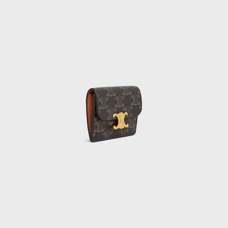CARD HOLDER WITH FLAP TRIOMPHE IN TRIOMPHE CANVAS TAN - Image 2
