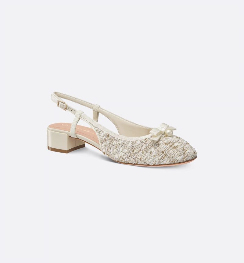 Dior Or Dior Ballet Slingback Pump