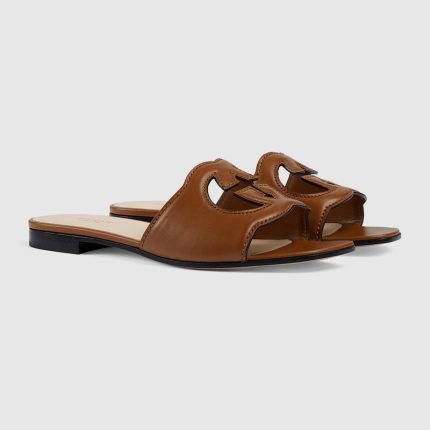 Womens slide sandal with Interlocking G
