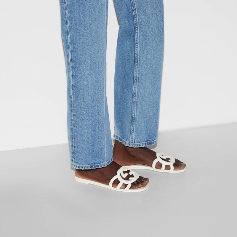 Womens Interlocking G slide sandal - Image 2