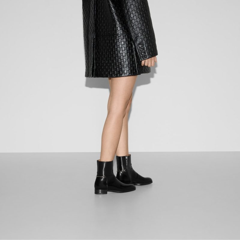 Womens slim Horsebit ankle boot - Image 7