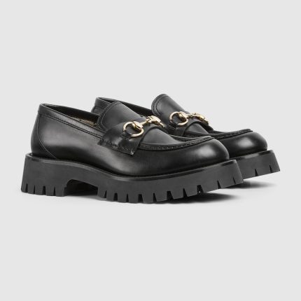 Womens lug sole loafer with Horsebit