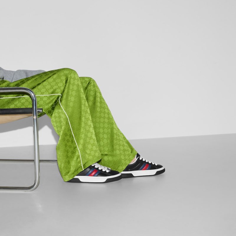 Womens Gucci Ace sneaker with Web - Image 2