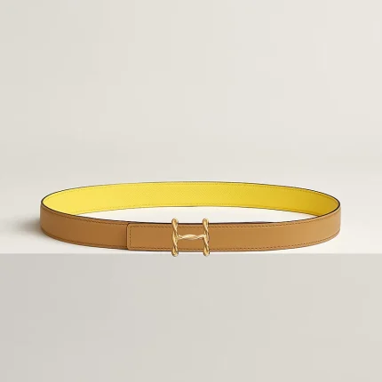 H Torsade belt buckle & Reversible leather strap 24 mm