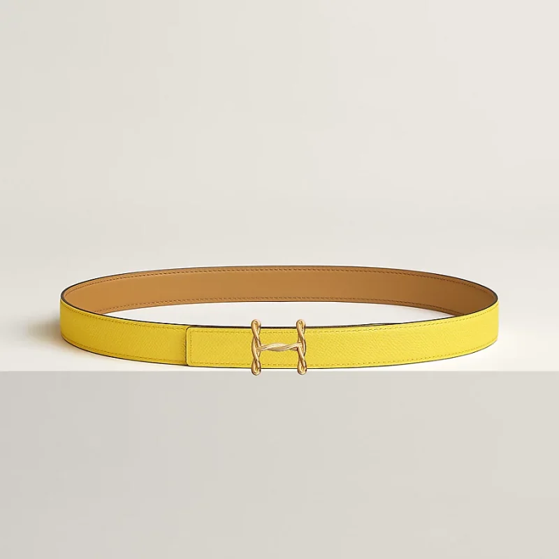 H Torsade belt buckle & Reversible leather strap 24 mm - Image 2