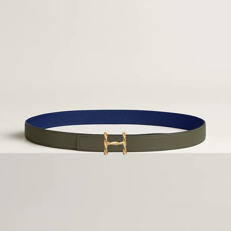 H Torsade belt buckle & Reversible leather strap 24 mm
