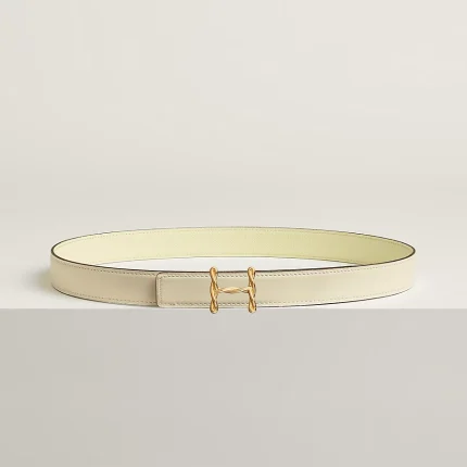 H Torsade belt buckle & Reversible leather strap 24 mm