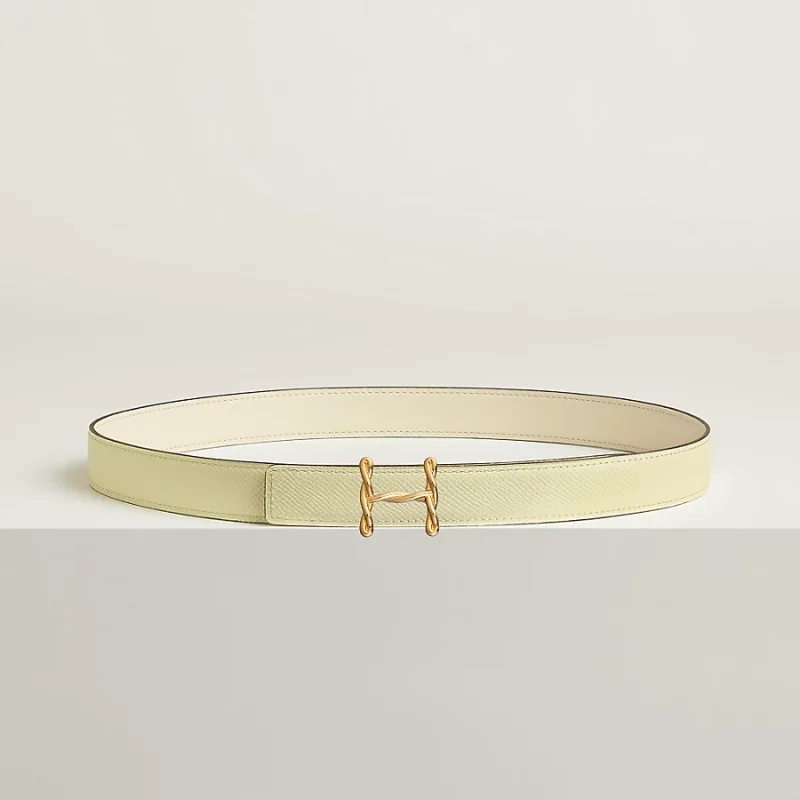 H Torsade belt buckle & Reversible leather strap 24 mm - Image 2