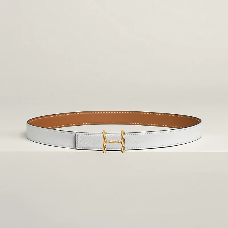 H Torsade belt buckle & Reversible leather strap 24 mm - Image 2