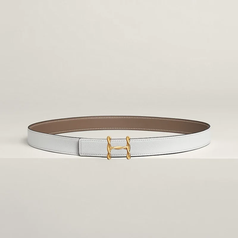 H Torsade belt buckle & Reversible leather strap 24 mm - Image 2