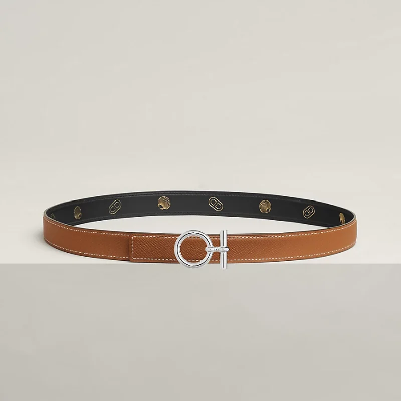 Flot belt buckle & Herm??s sur Mer reversible leather strap 24 mm - Image 2