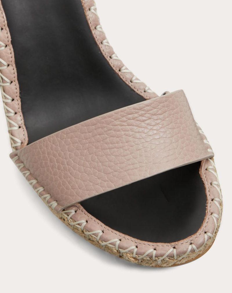 DOUBLE ROCKSTUD GRAINY CALFSKIN WEDGE SANDAL 105 MM - Image 3