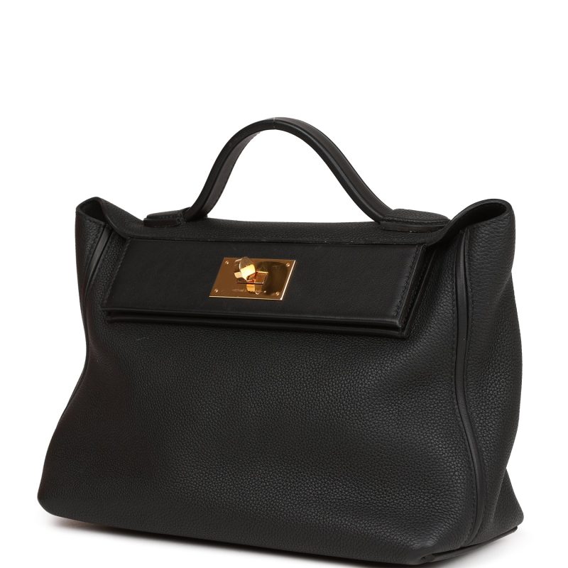 Hermes 24/24 Bag 29 Black Togo and Swift Gold Hardware - Image 5