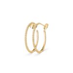 Perlée pearls of gold hoop earrings, small model