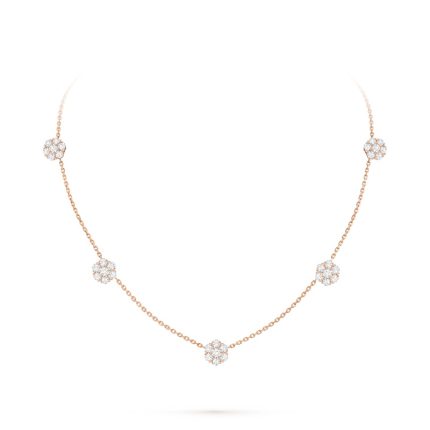 Fleurette necklace, 5 flowers