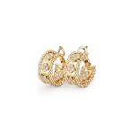 Perlée clovers hoop earrings