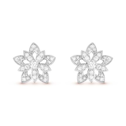 Lotus openwork earrings mini model