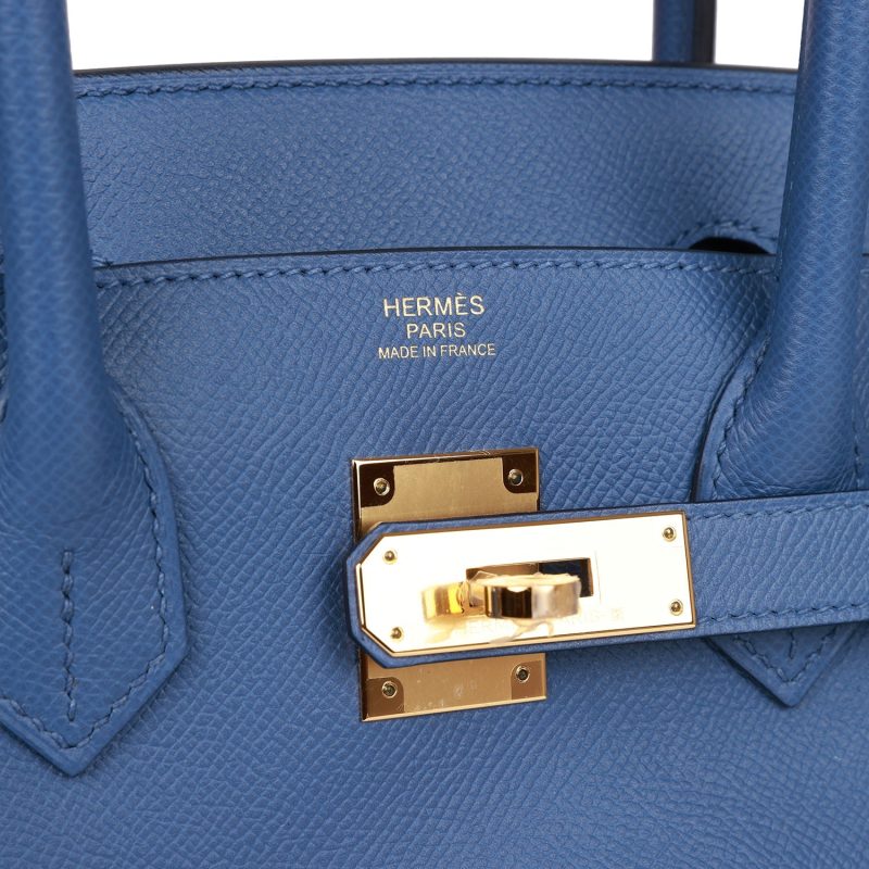 Hermes Birkin 30 Bleu Brighton Epsom Gold Hardware - Image 7
